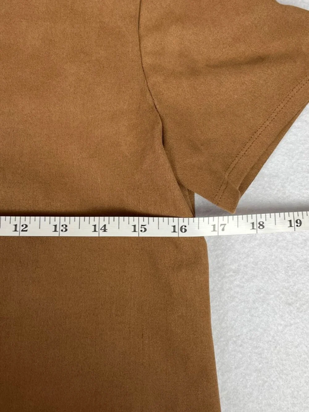 WAYF Fox Catcher Faux Suede Dress Women's S Tan Mini Shift Autumn Party Bohemian